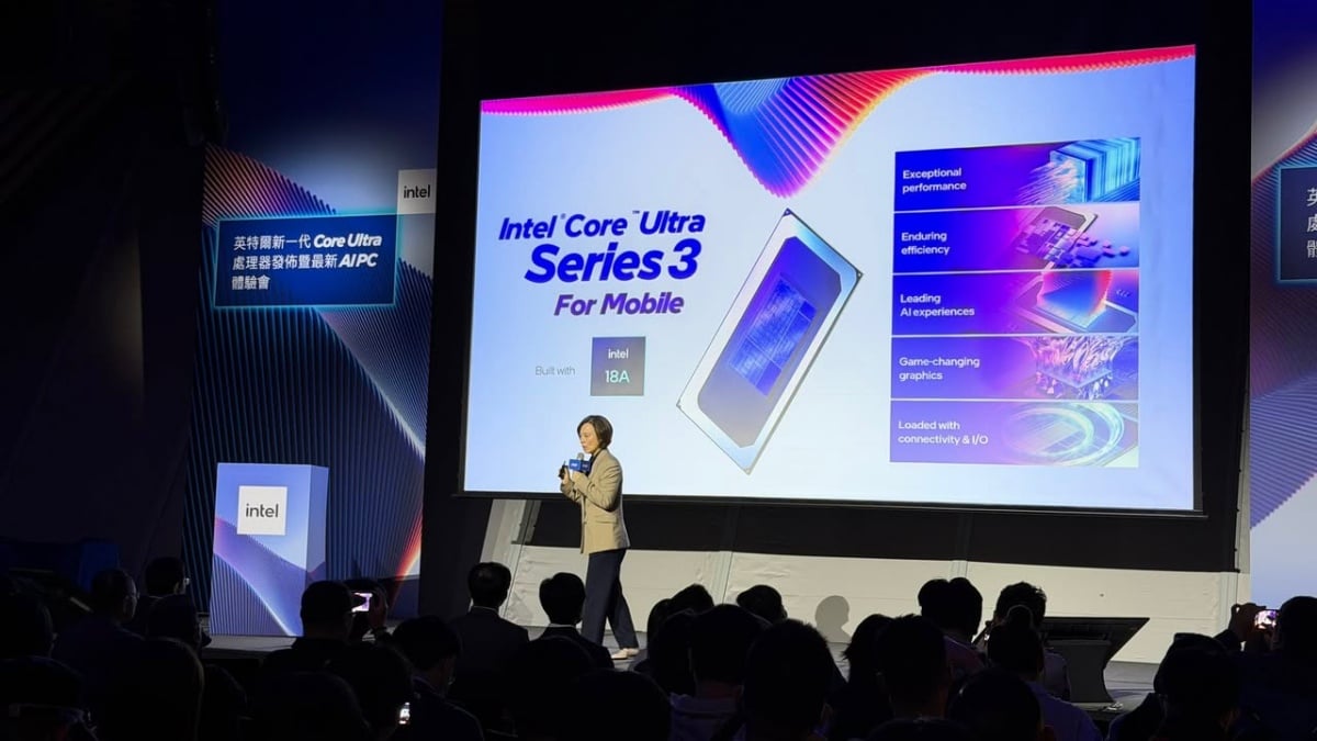 Intel Core Ultra 3處理器登台：27小時續航、180 TOPS AI算力引領全方位應用