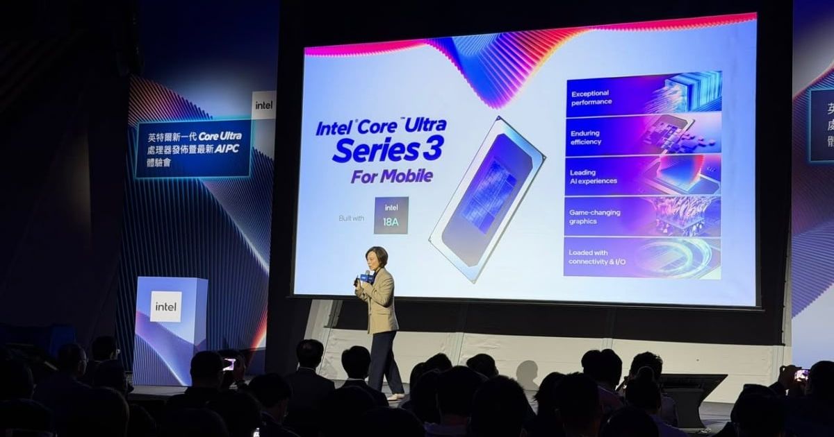 Intel Core Ultra 3 系列處理器登台：AI 算力飆破 180 TOPS，筆電續航達 27 小時