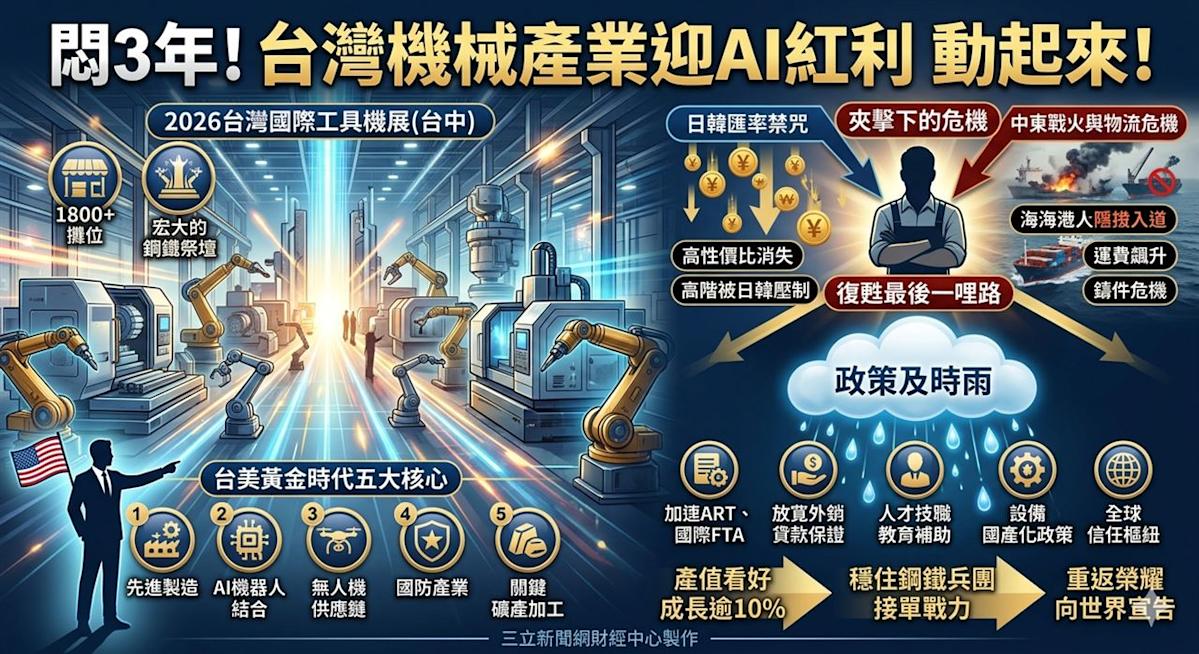 AI浪潮助攻！台灣機械業告別三年寒冬，如何突破匯率、人才雙重夾擊？