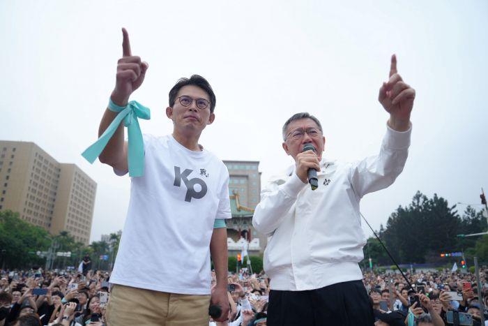 凱道怒吼挺柯文哲！黃國昌哽咽：操弄司法者應下台，民眾黨誓討公平正義