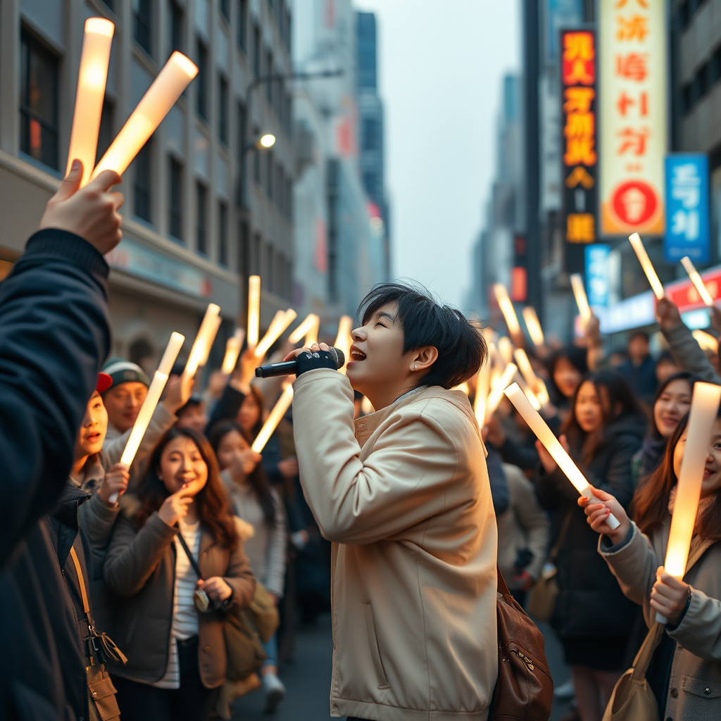 南韓歌王黃致列信義區開唱！熱唱〈愛我別走〉引爆粉絲狂熱