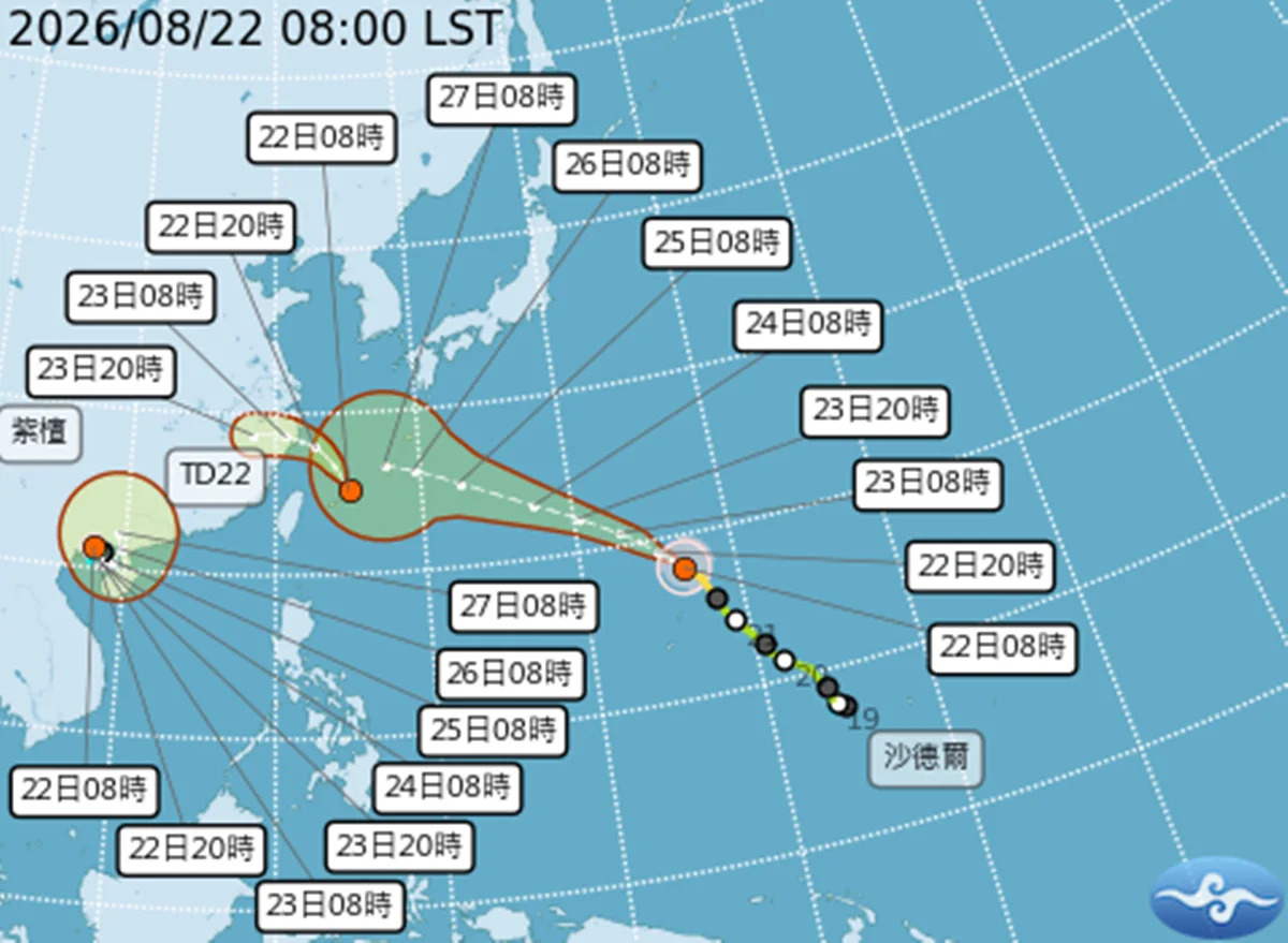 雙颱共舞迷蹤！沙德爾路徑西偏「不可小覷」？氣象專家揭示台灣威脅新變數